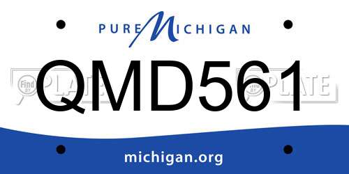 QMD561 Michigan License Plate