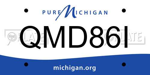 QMD86I Michigan License Plate