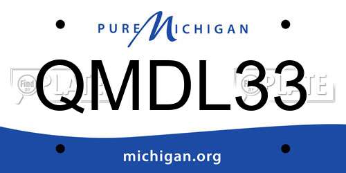 QMDL33 Michigan License Plate