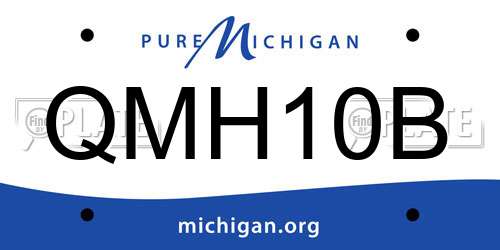 QMH10B Michigan License Plate