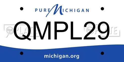QMPL29 Michigan License Plate