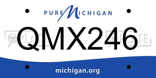 QMX246 Michigan License Plate