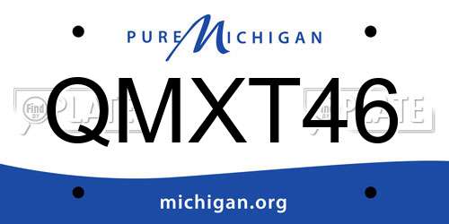 QMXT46 Michigan License Plate