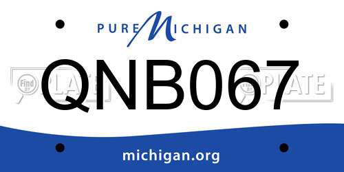 QNB067 Michigan License Plate