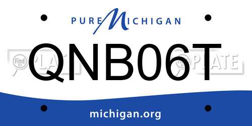QNB06T Michigan License Plate