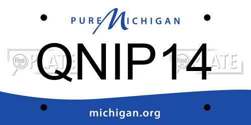 QNIP14 Michigan License Plate