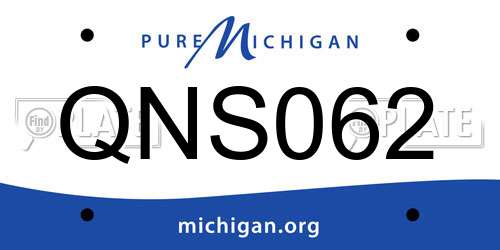 QNS062 Michigan License Plate