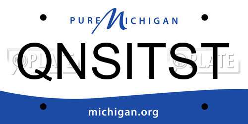 QNSITST Michigan License Plate
