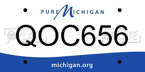 QOC656 Michigan License Plate