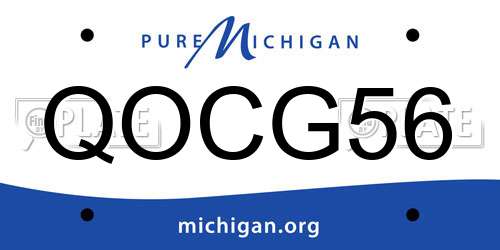 QOCG56 Michigan License Plate