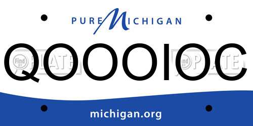 QOOOIOC Michigan License Plate