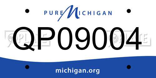 QP09004 Michigan License Plate