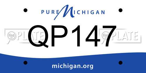 QP147 Michigan License Plate