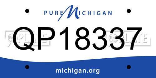 QP18337 Michigan License Plate