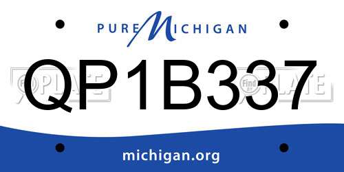 QP1B337 Michigan License Plate