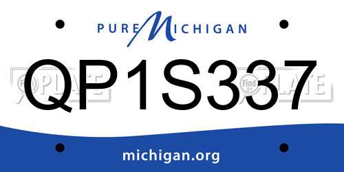 QP1S337 Michigan License Plate