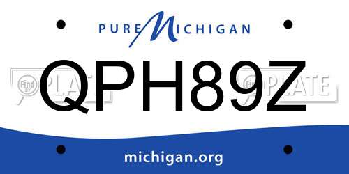 QPH89Z Michigan License Plate