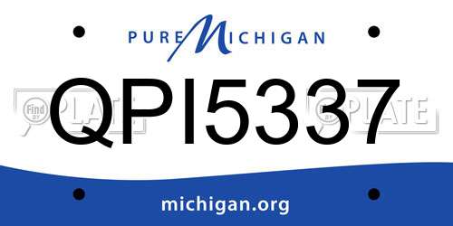 QPI5337 Michigan License Plate
