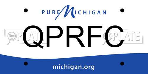 QPRFC Michigan License Plate