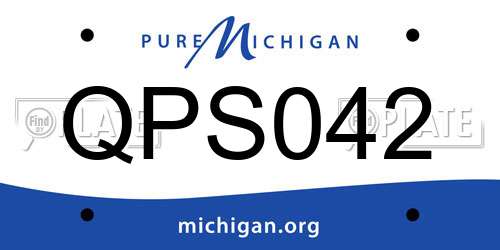 QPS042 Michigan License Plate