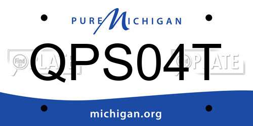 QPS04T Michigan License Plate