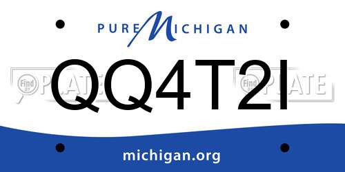 QQ4T2I Michigan License Plate
