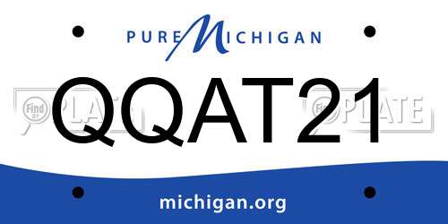 QQAT21 Michigan License Plate