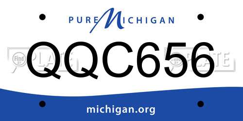 QQC656 Michigan License Plate