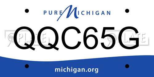 QQC65G Michigan License Plate