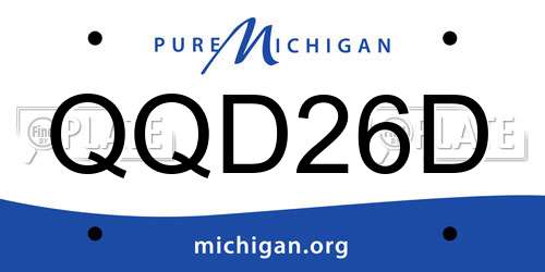 QQD26D Michigan License Plate