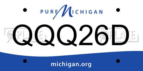 QQQ26D Michigan License Plate