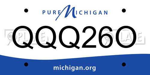 QQQ26O Michigan License Plate
