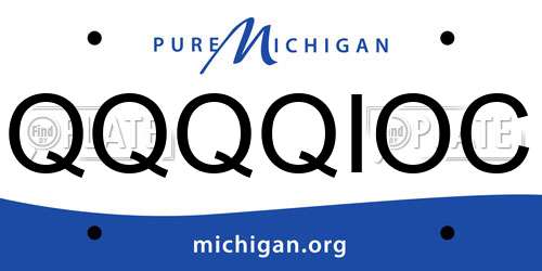 QQQQIOC Michigan License Plate