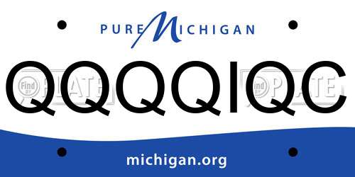 QQQQIQC Michigan License Plate