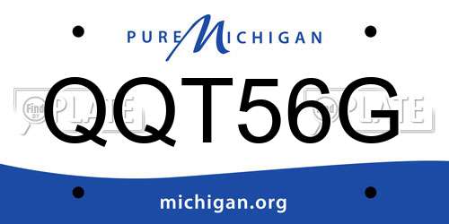 QQT56G Michigan License Plate