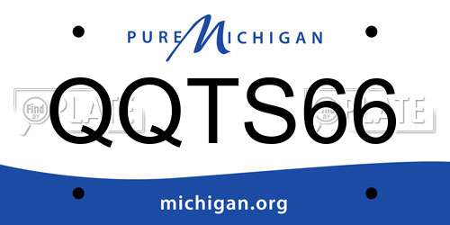 QQTS66 Michigan License Plate