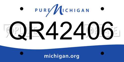 QR42406 Michigan License Plate