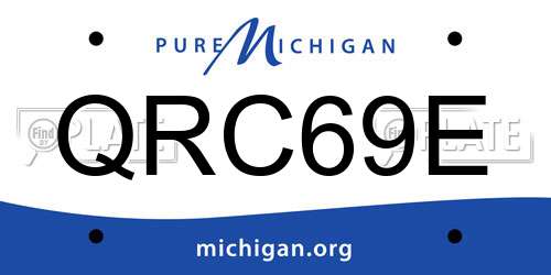 QRC69E Michigan License Plate