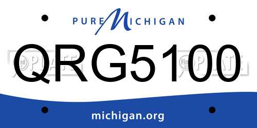 QRG5100 Michigan License Plate
