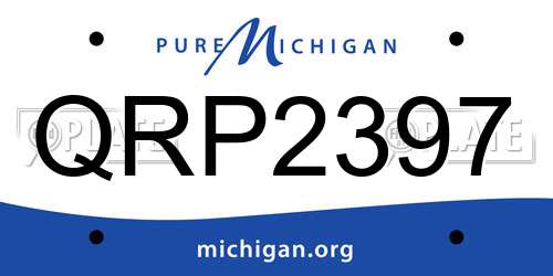 QRP2397 Michigan License Plate