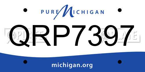 QRP7397 Michigan License Plate