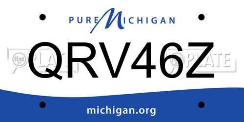 QRV46Z Michigan License Plate