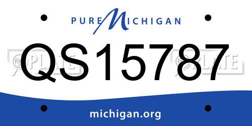 QS15787 Michigan License Plate