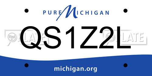 QS1Z2L Michigan License Plate