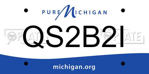 QS2B2I Michigan License Plate