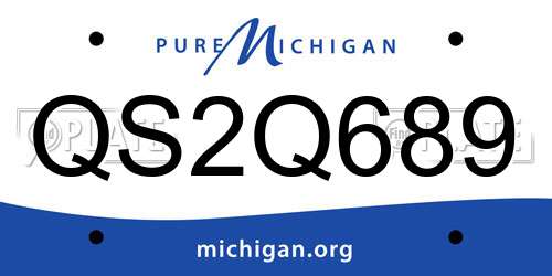 QS2Q689 Michigan License Plate