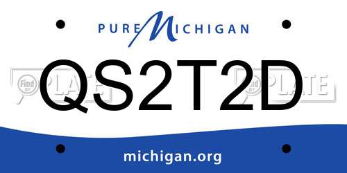 QS2T2D Michigan License Plate
