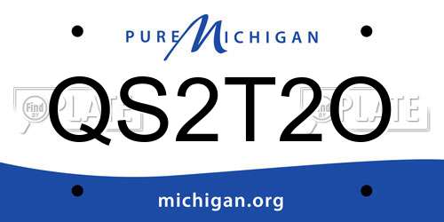 QS2T2O Michigan License Plate