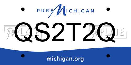 QS2T2Q Michigan License Plate