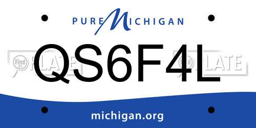 QS6F4L Michigan License Plate